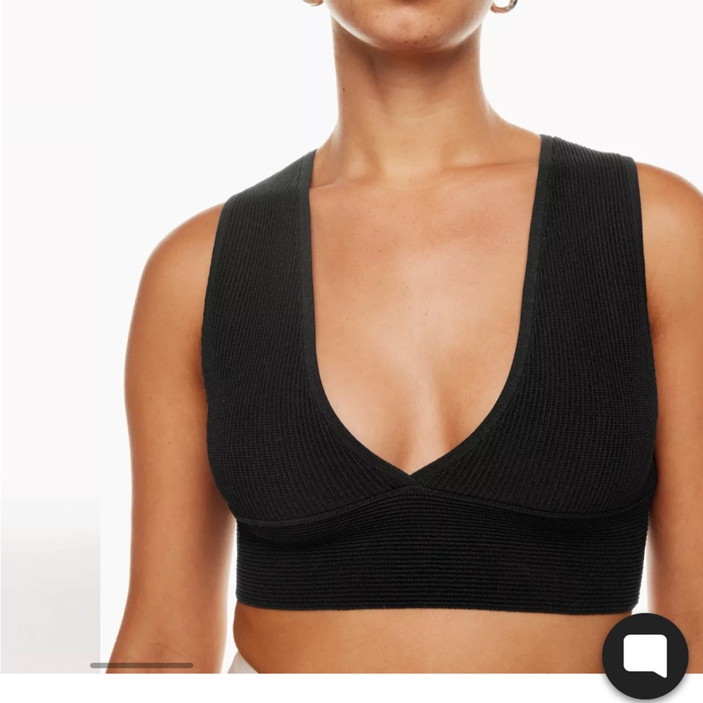 SET OF 2 sculpt knit deep v tank xs BLACK AND WHITE